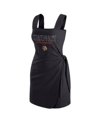 Women's Black Cincinnati Bengals Wrap Dress