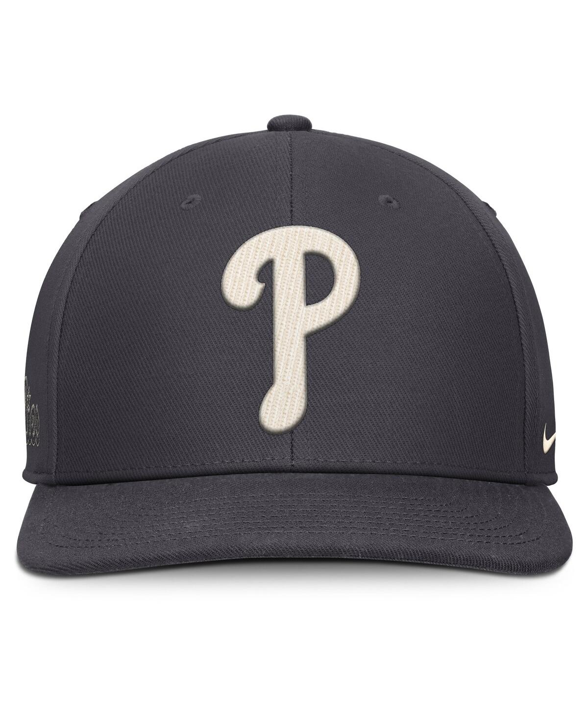 Nike Men's Anthracite Philadelphia Phillies Statement Pro Snapback Hat In Gray