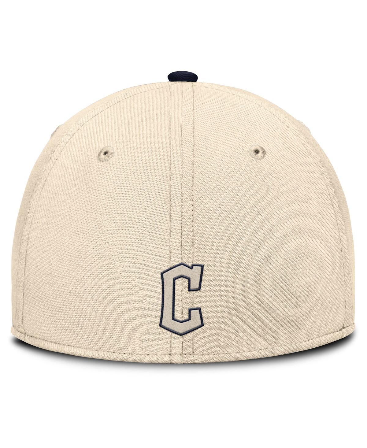 Nike Men's Natural/navy Cleveland Guardians Statement Rise Performance Flex Hat In Multi