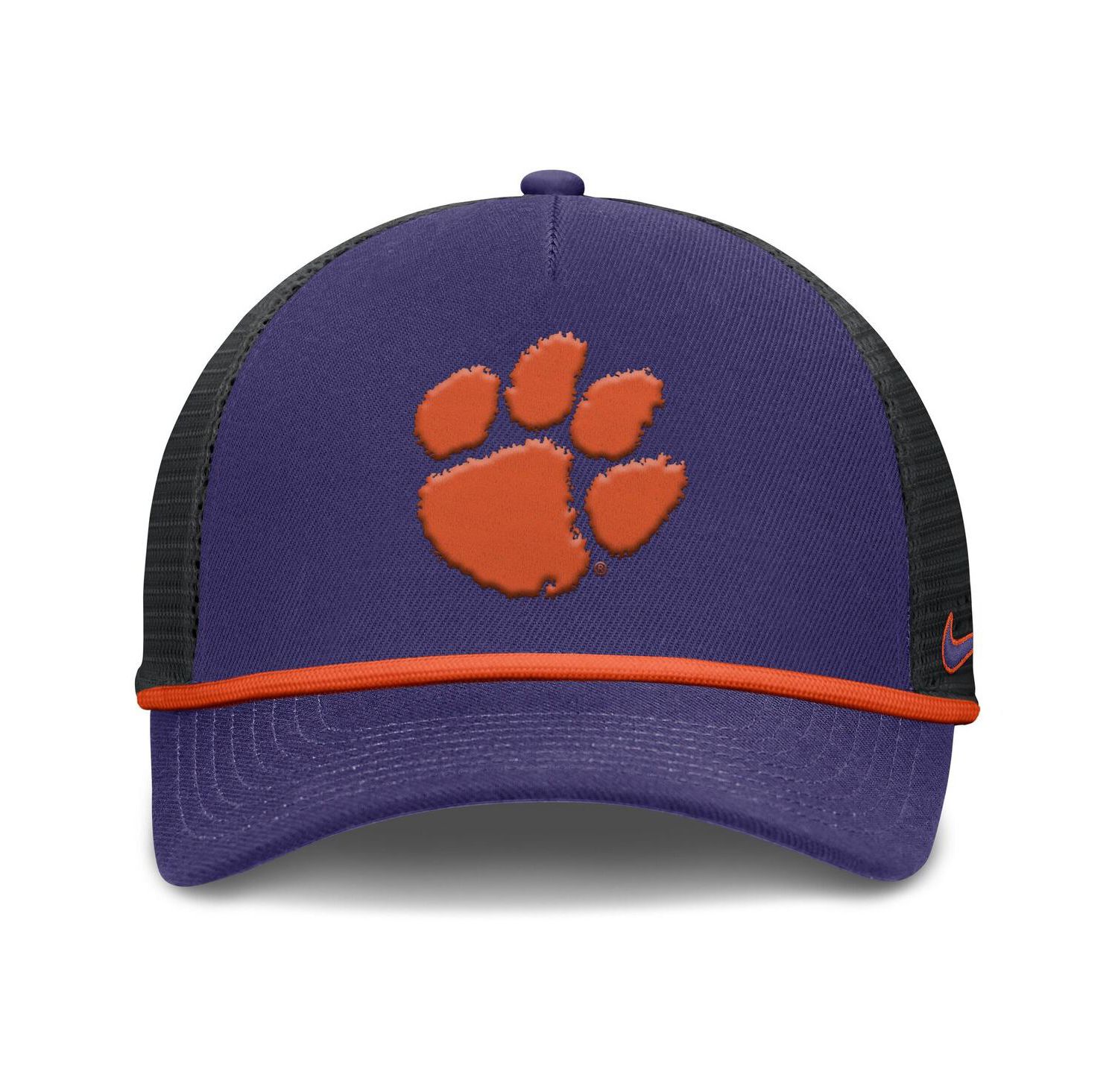 Men's Purple Clemson Tigers Rise Primetime Trucker Adjustable Hat