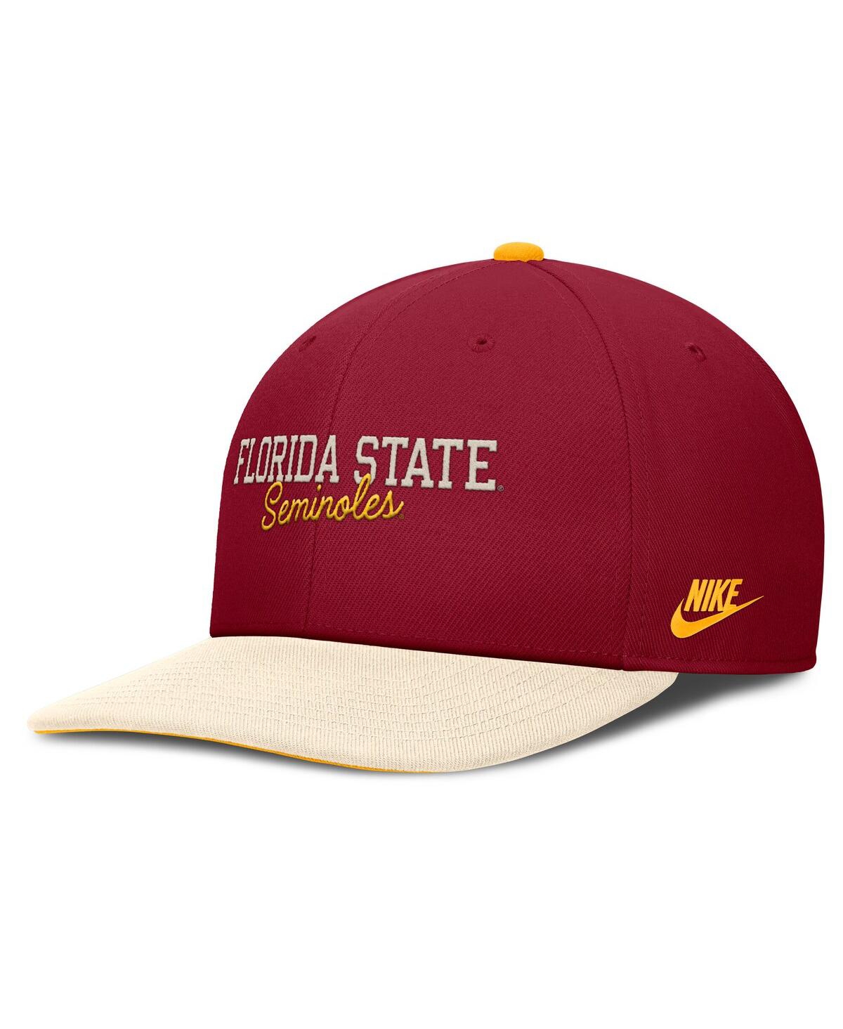 Nike Men's Garnet/cream Florida State Seminoles Pro Legacy Script Snapback Hat