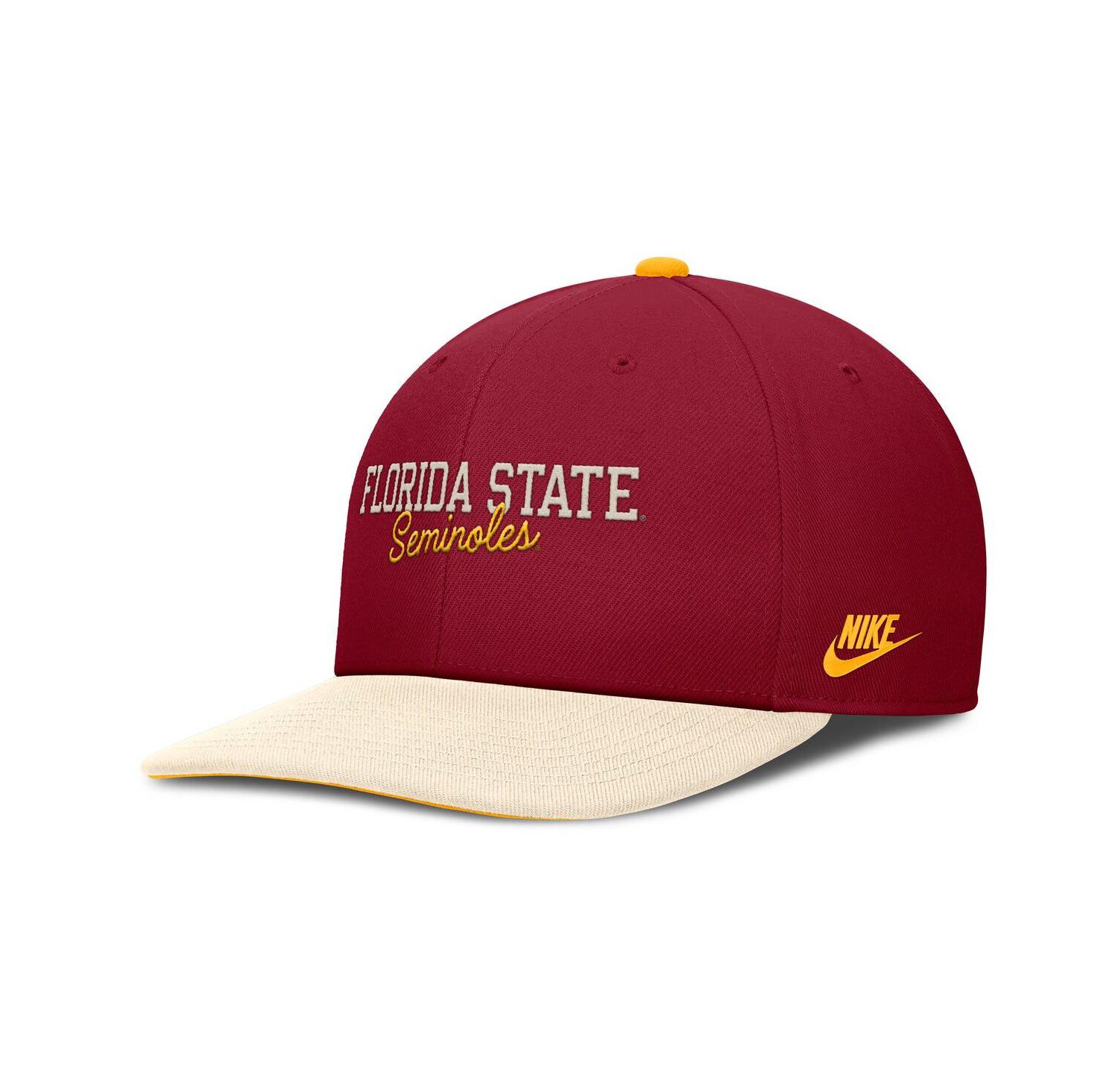 Men's Garnet/Cream Florida State Seminoles Pro Legacy Script Snapback Hat