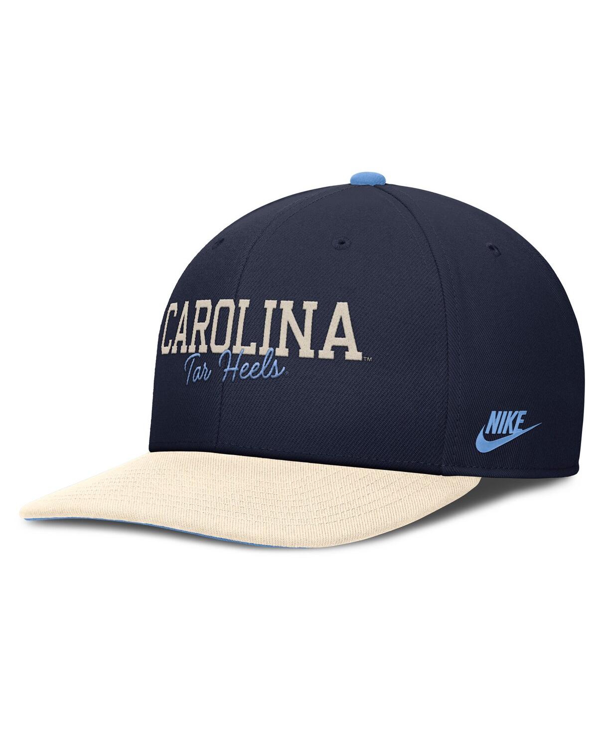 Nike Men's Navy/cream North Carolina Tar Heels Pro Legacy Script Snapback Hat