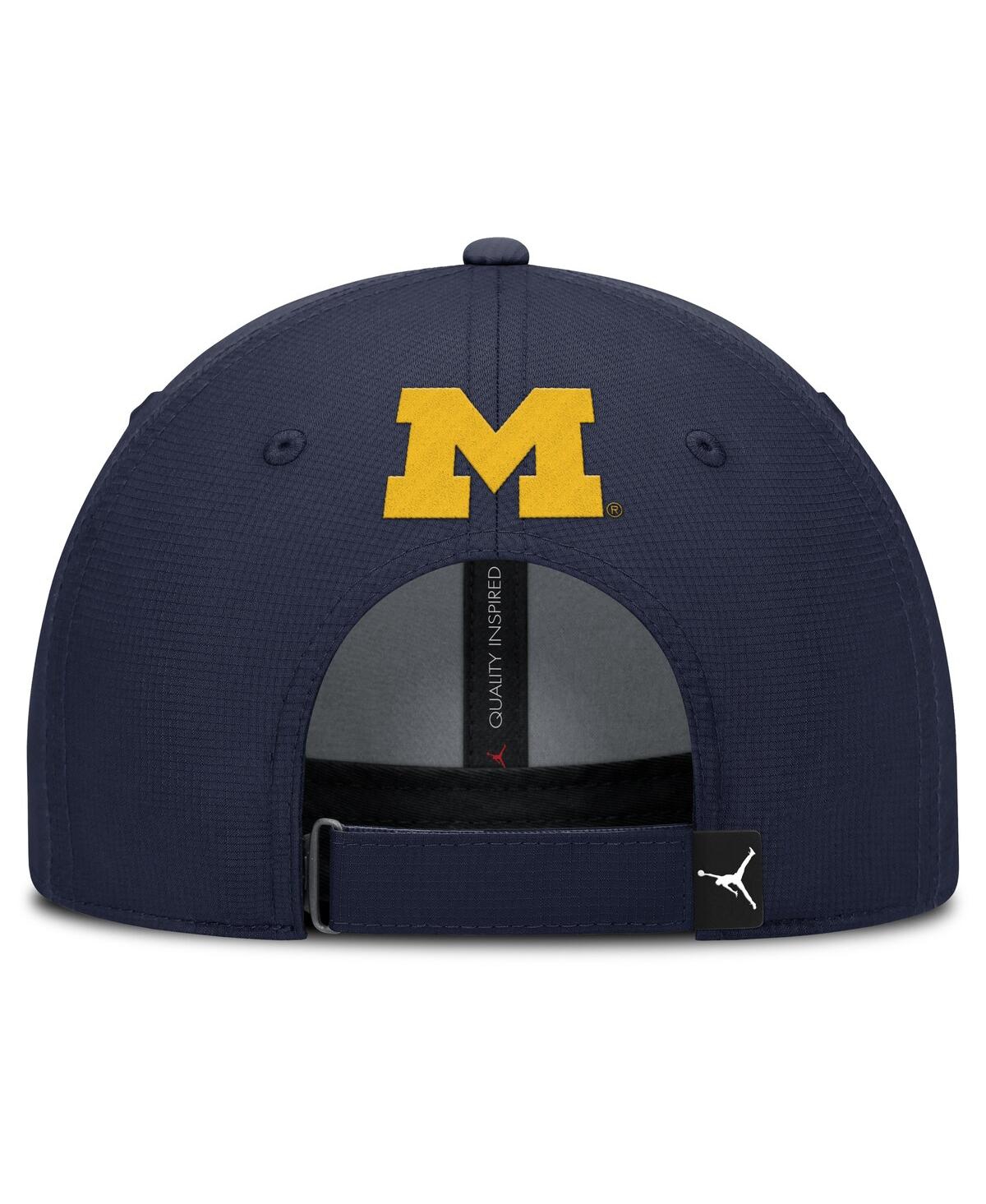Jordan Men's Navy Michigan Wolverines Club Prep Performance Adjustable Hat In Blue