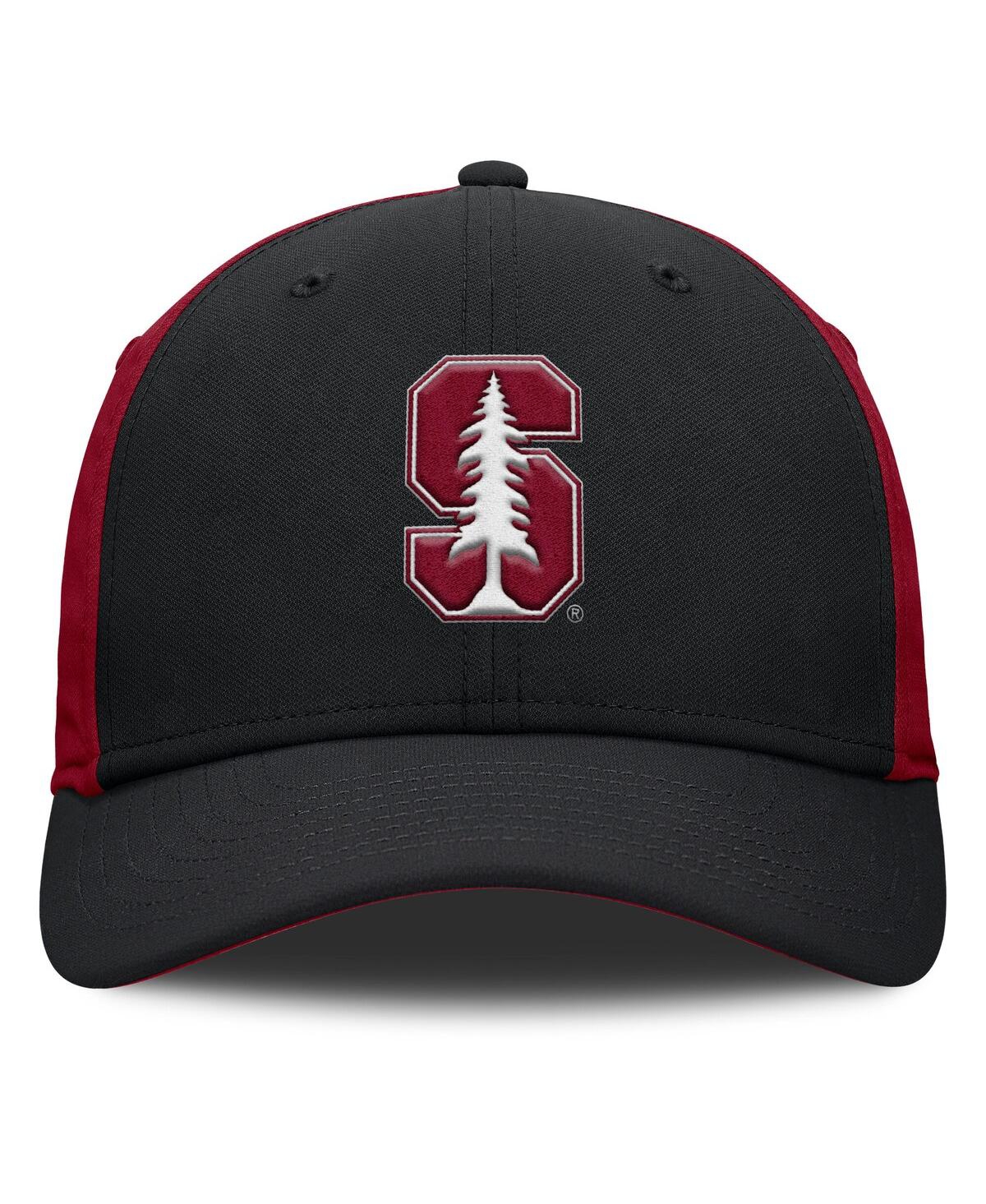 Nike Men's Black/cardinal Stanford Cardinal 2025 Sideline Rise Local Performance Flex Hat