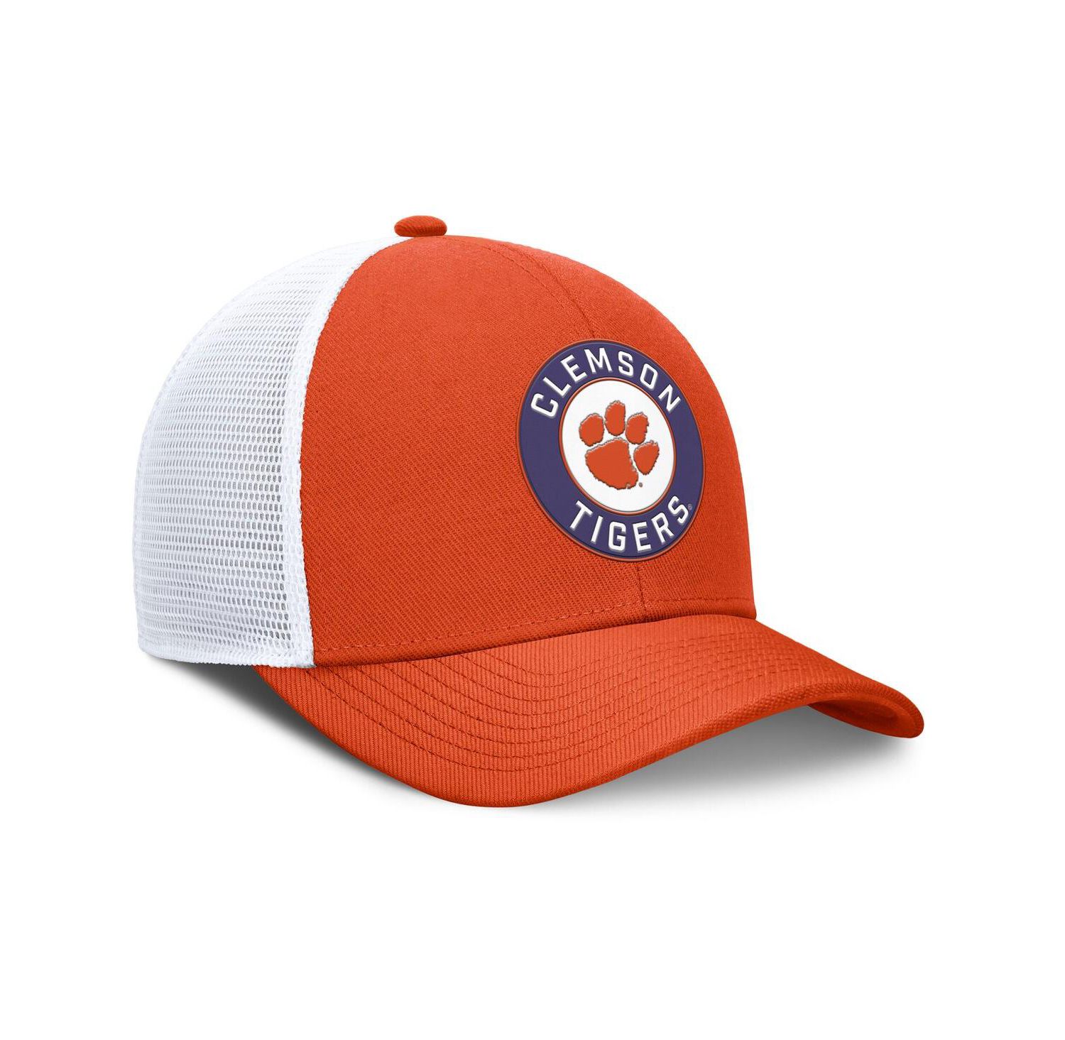 Men's Orange/White Clemson Tigers Rise Primetime Performance Trucker Adjustable Hat