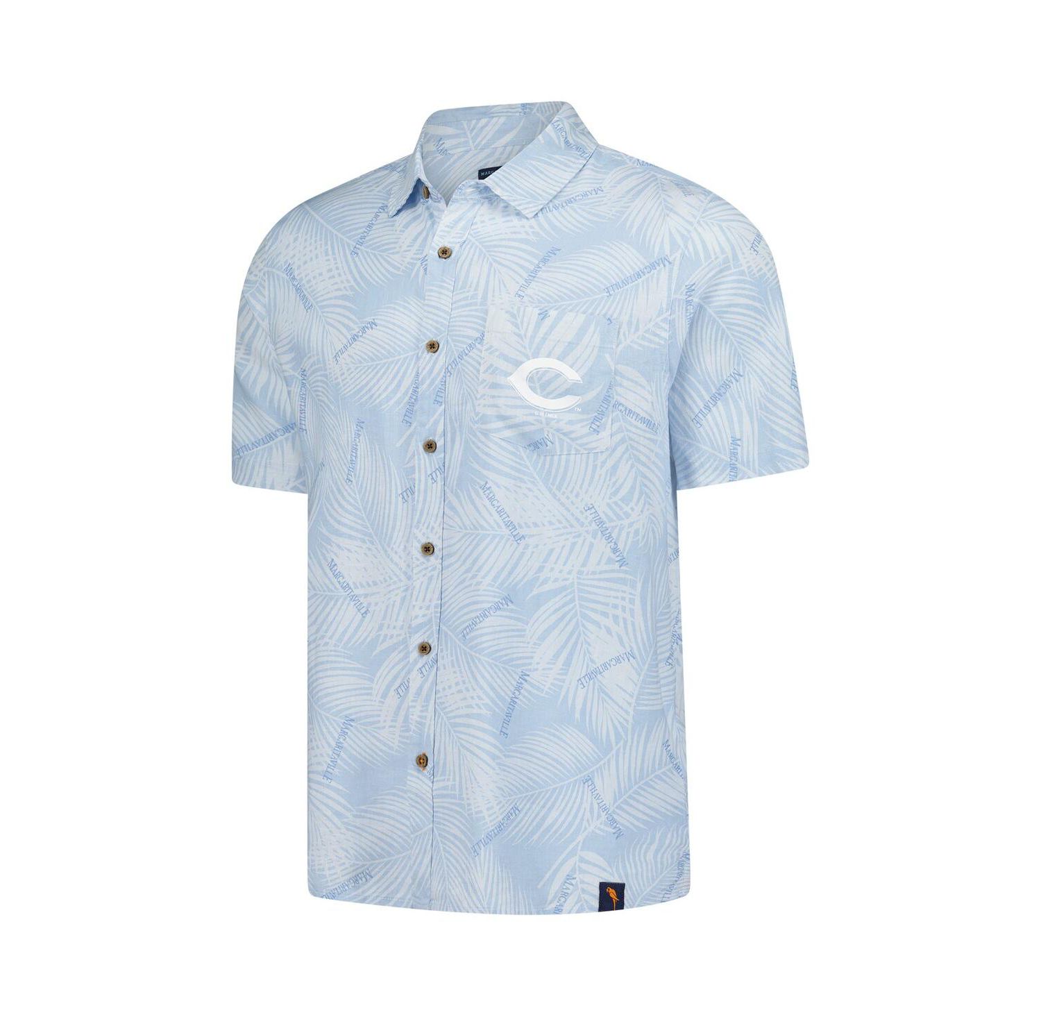 Men's Blue Cincinnati Reds Linen Party Button-Up Shirt