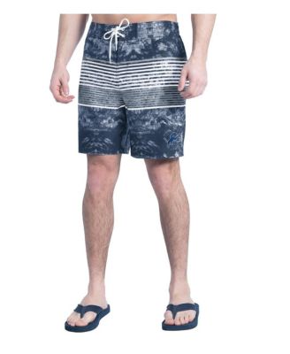 G-III Sports by Carl Banks - Men's Navy/Gray Detroit Lions Horizon Volley Swim Shorts