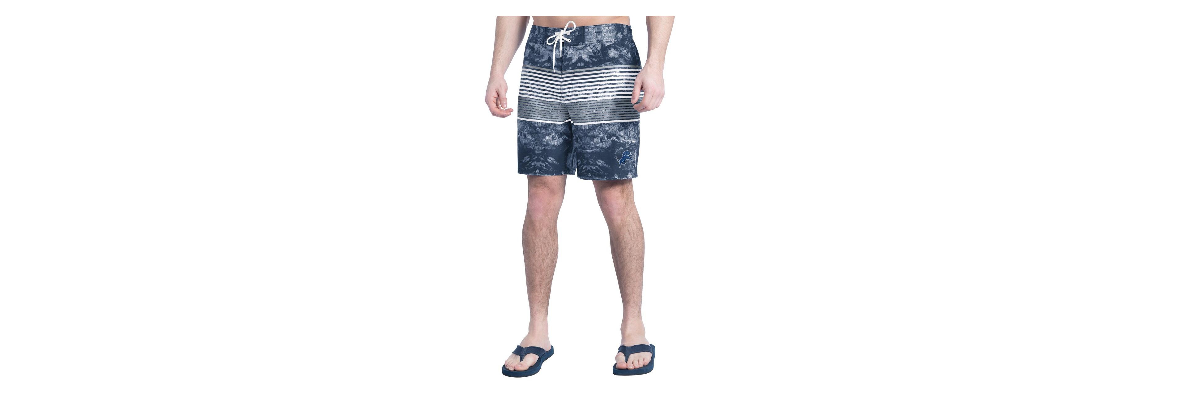 G-iii Sports by Carl Banks Men's Navy/Gray Detroit Lions Horizon Volley Swim Shorts