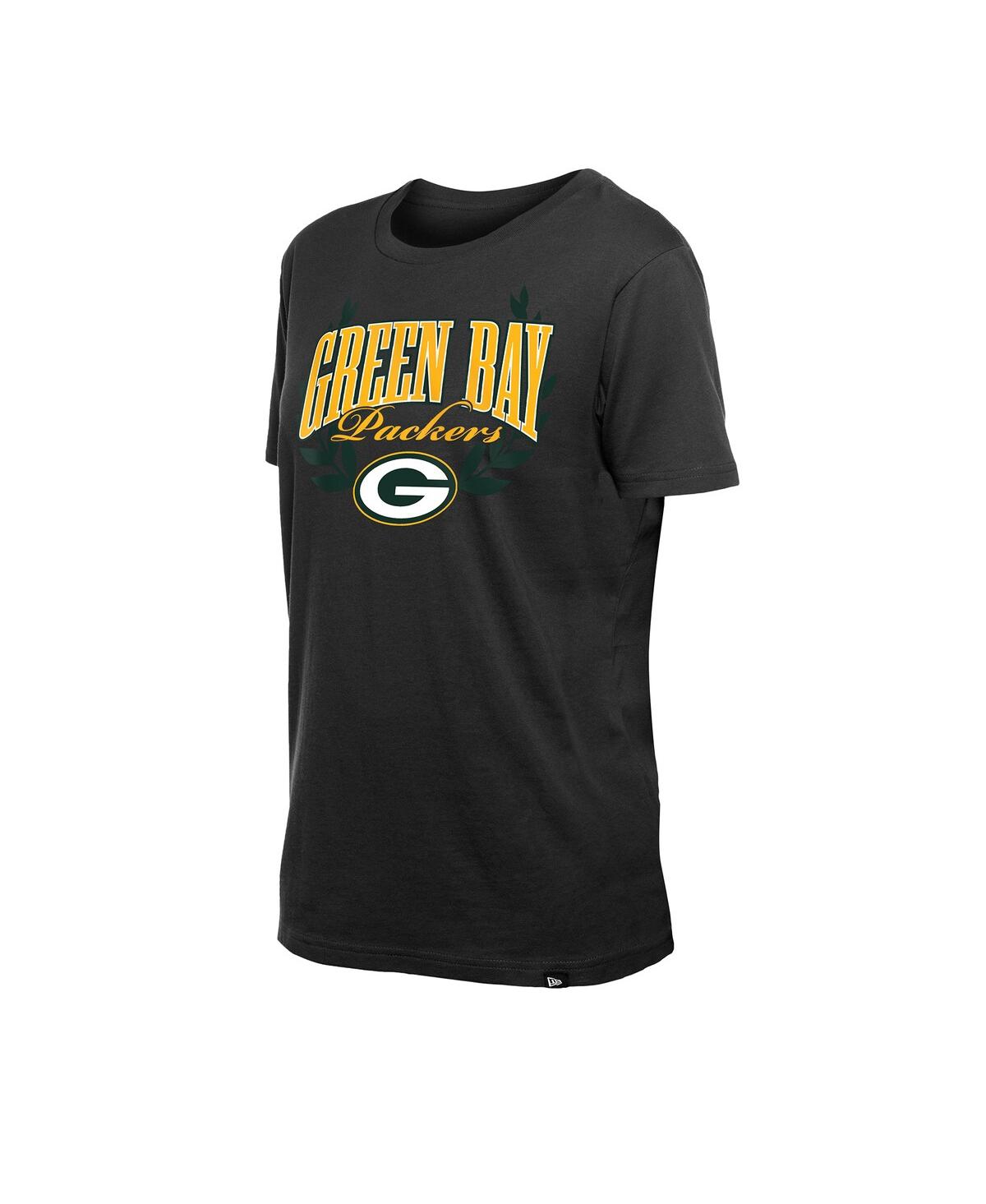 New Era Women's Black Green Bay Packers 2025 Nfl Draft T-shirt In Black