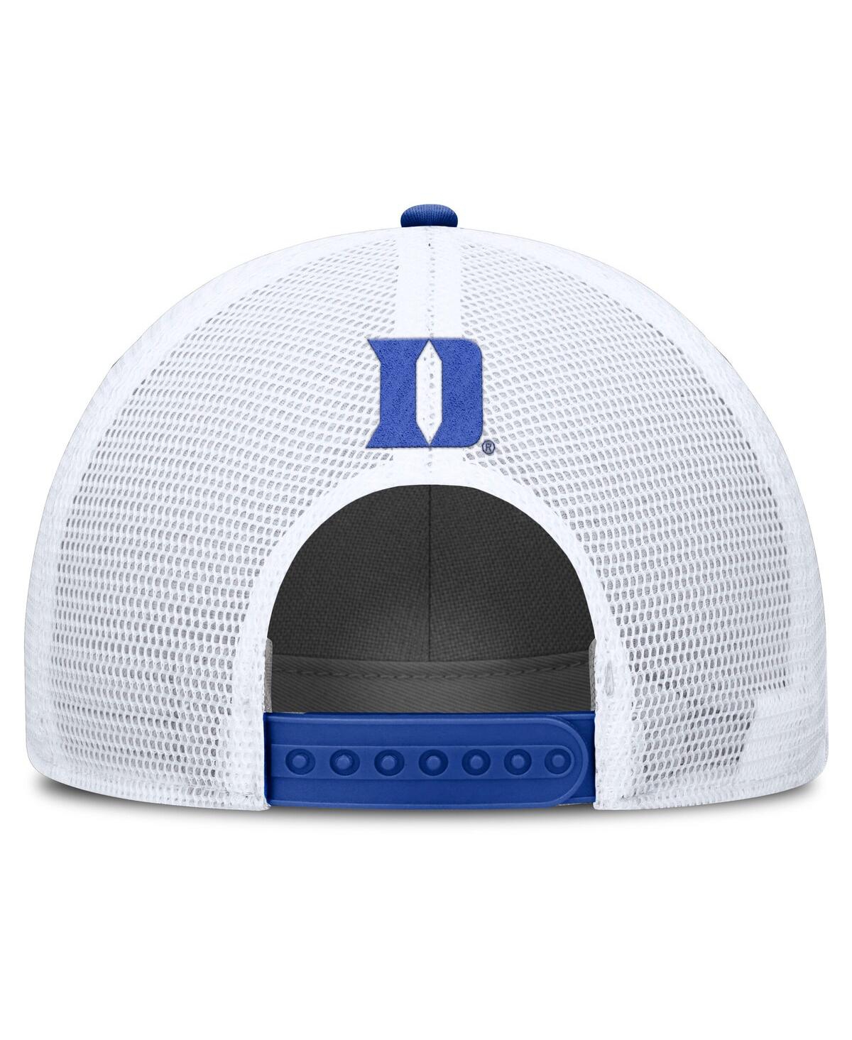 Nike Men's Royal/White Duke Blue Devils 2025 On-Field Rise Patch Trucker Adjustable Hat