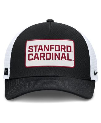 Men's Black/White Stanford Cardinal 2025 On-Field Rise Patch Trucker Adjustable Hat