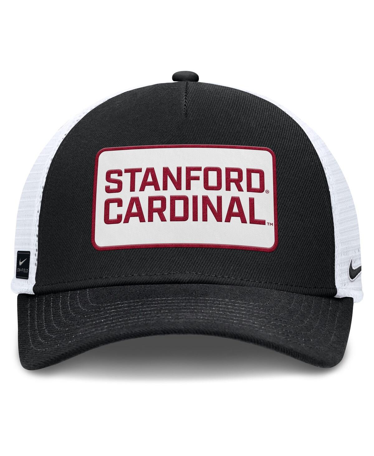 Nike Men's Black/white Stanford Cardinal 2025 On-field Rise Patch Trucker Adjustable Hat In Multi