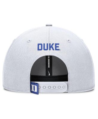 Men's White Duke Blue Devils 2025 On-Field Rise Performance Adjustable Hat