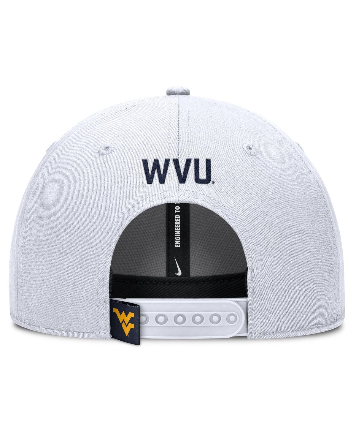 Nike Men's White West Virginia Mountaineers 2025 On-field Rise Performance Adjustable Hat In White