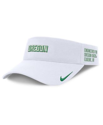 Nike - Men's White Oregon Ducks 2025 On-Field Gameday Performance Ace Adjustable Visor
