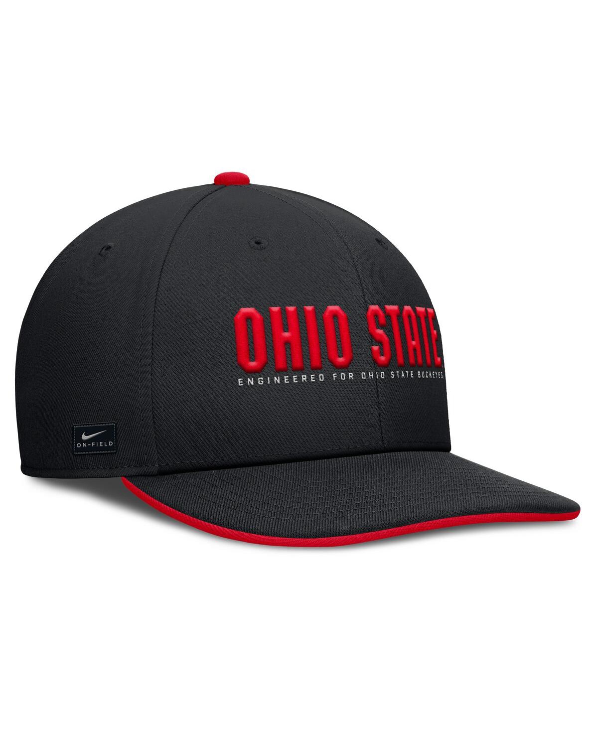 Nike Men's Black Ohio State Buckeyes 2025 On-field Pro Performance Adjustable Hat In Black