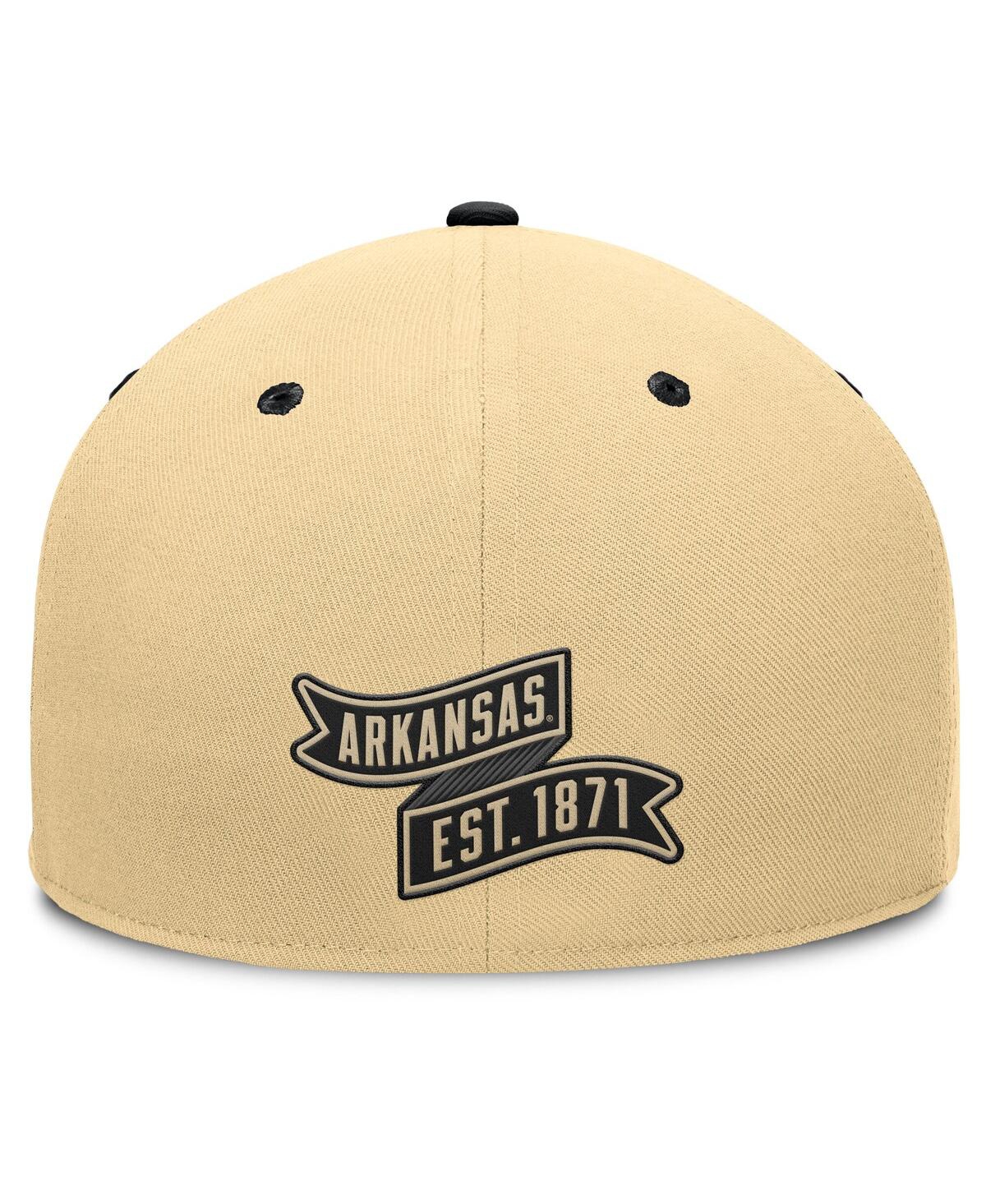 Fanatics Men's Gold/black Arkansas Razorbacks Balance Fitted Hat In Multi