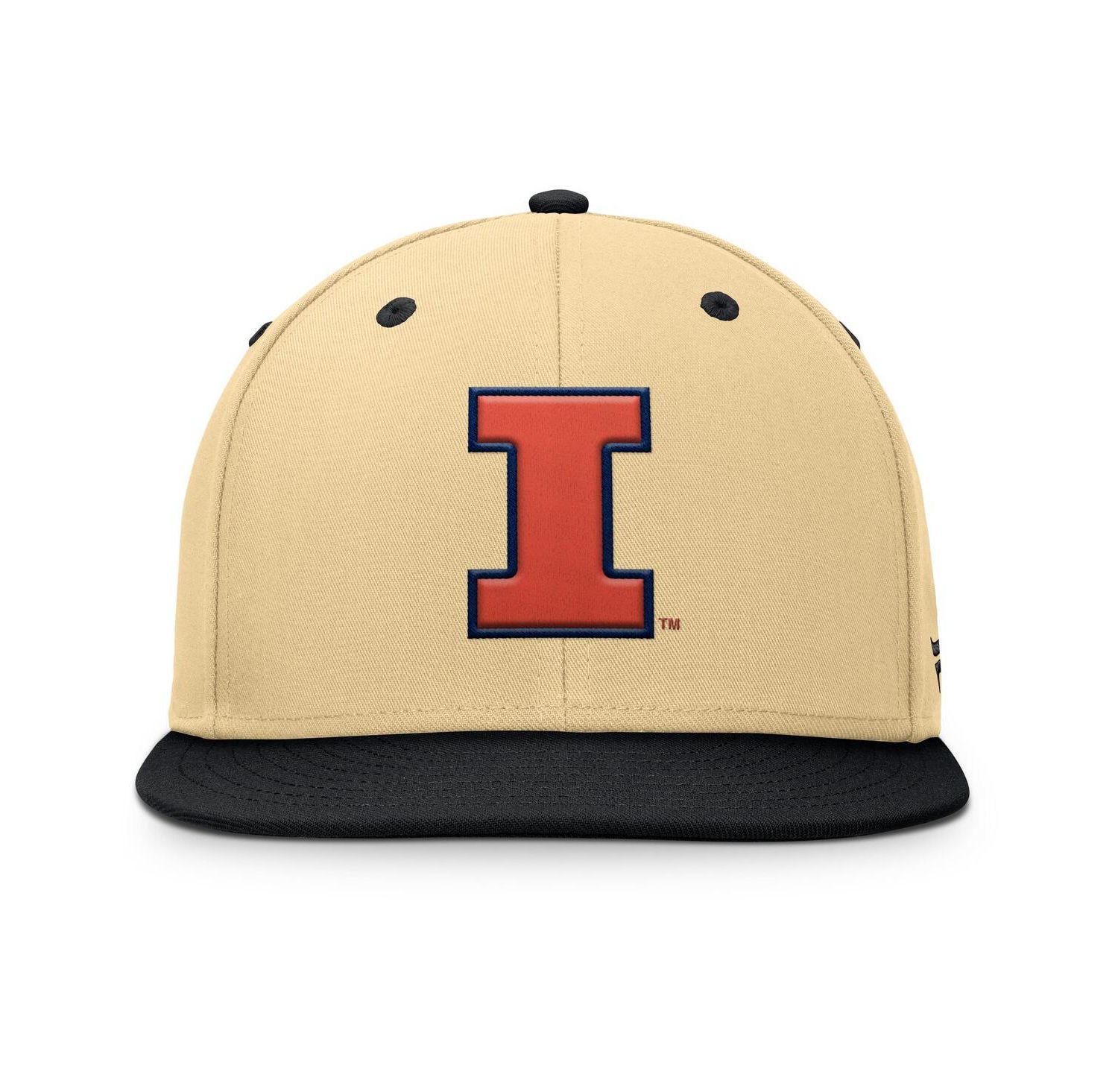 Men's Gold/Black Illinois Fighting Illini Balance Fitted Hat