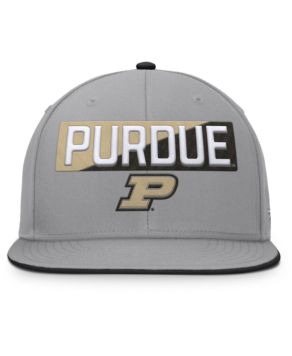 Fanatics Men's Gray Purdue Boilermakers Duo Snapback Hat In Gray