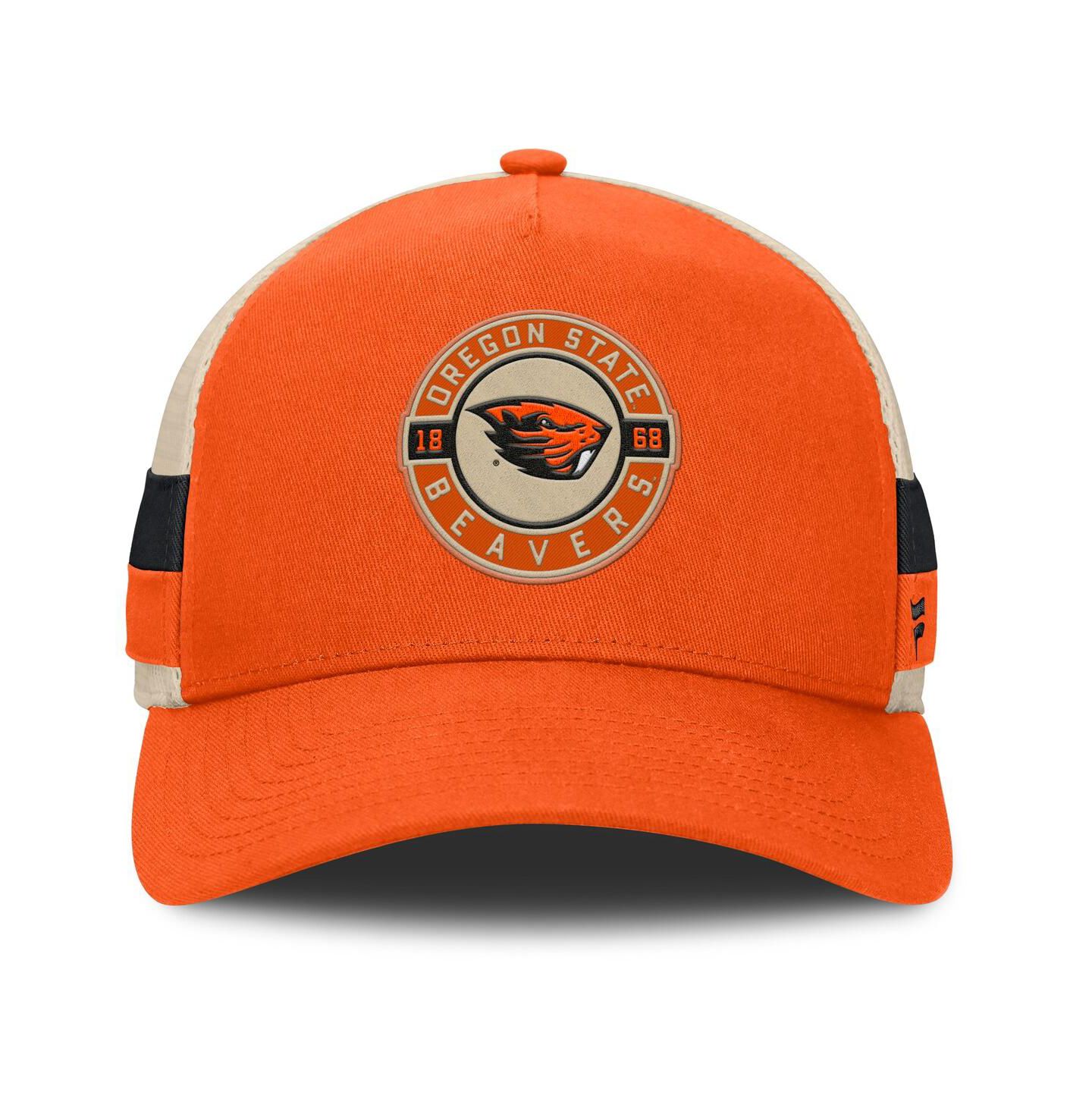 Мужская кепка Fanatics Orange/Cream Oregon State Beavers Prestige Trucker Adjustable Hat — фото 2