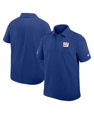 Nike - Men's Royal New York Giants Sideline City Pride Woven Performance Polo Shirt