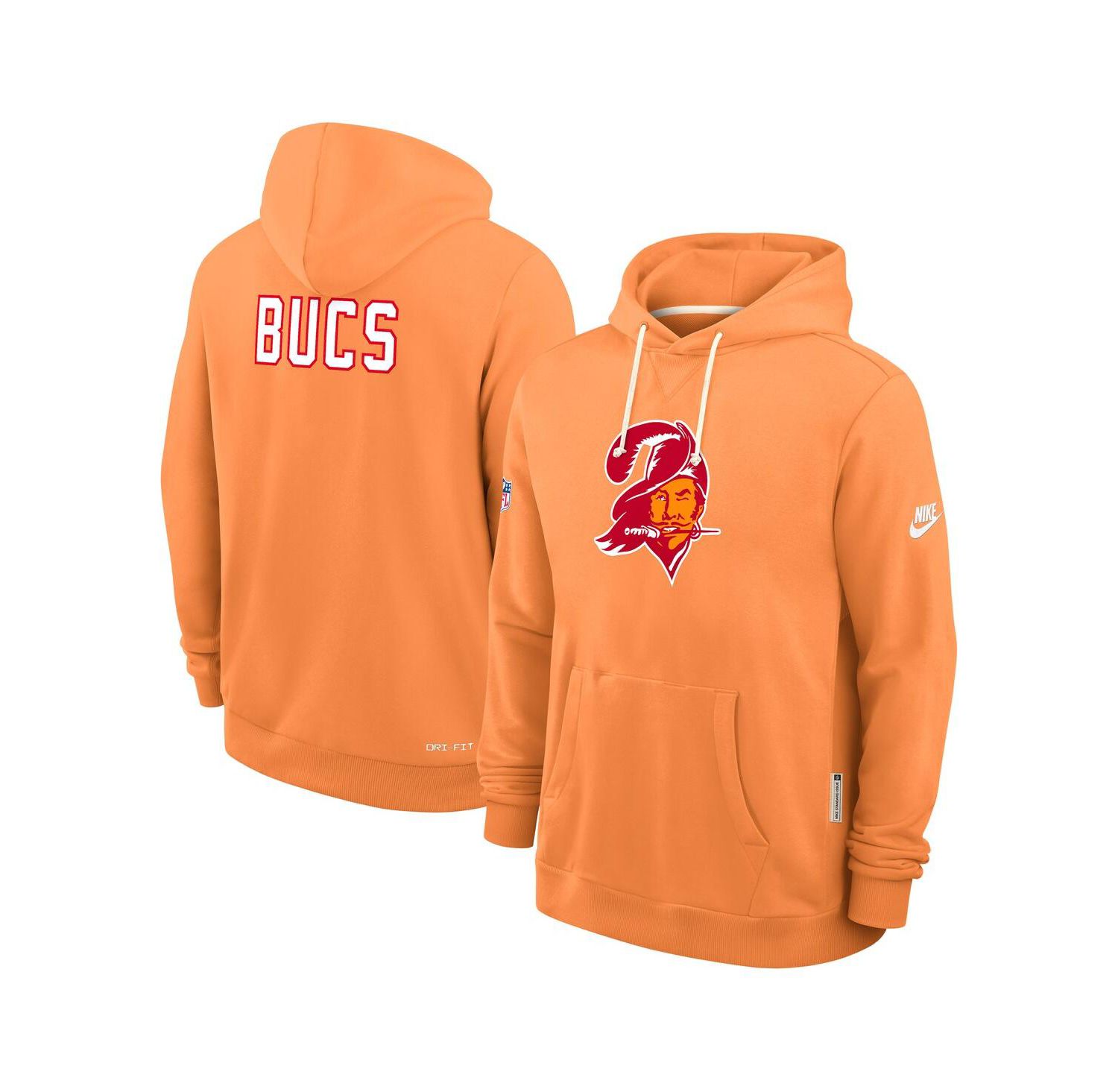 Men's Orange Tampa Bay Buccaneers Sideline Offensive Set Play Performance Pullover Hoodie