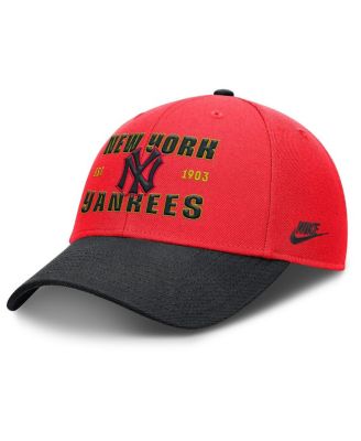 Nike - Men's Crimson/Black New York Yankees Neon 90s Rise Adjustable Hat