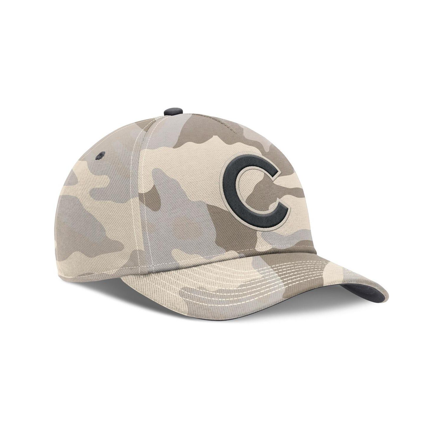 Men's Natural Chicago Cubs Camo Pack Rise Adjustable Hat