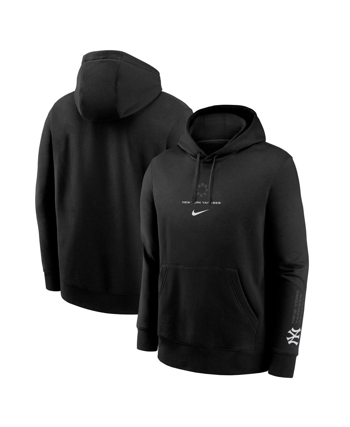 Nike Men's Black Los Angeles Dodgers Lights Out Club Fleece Pullover Hoodie In Black