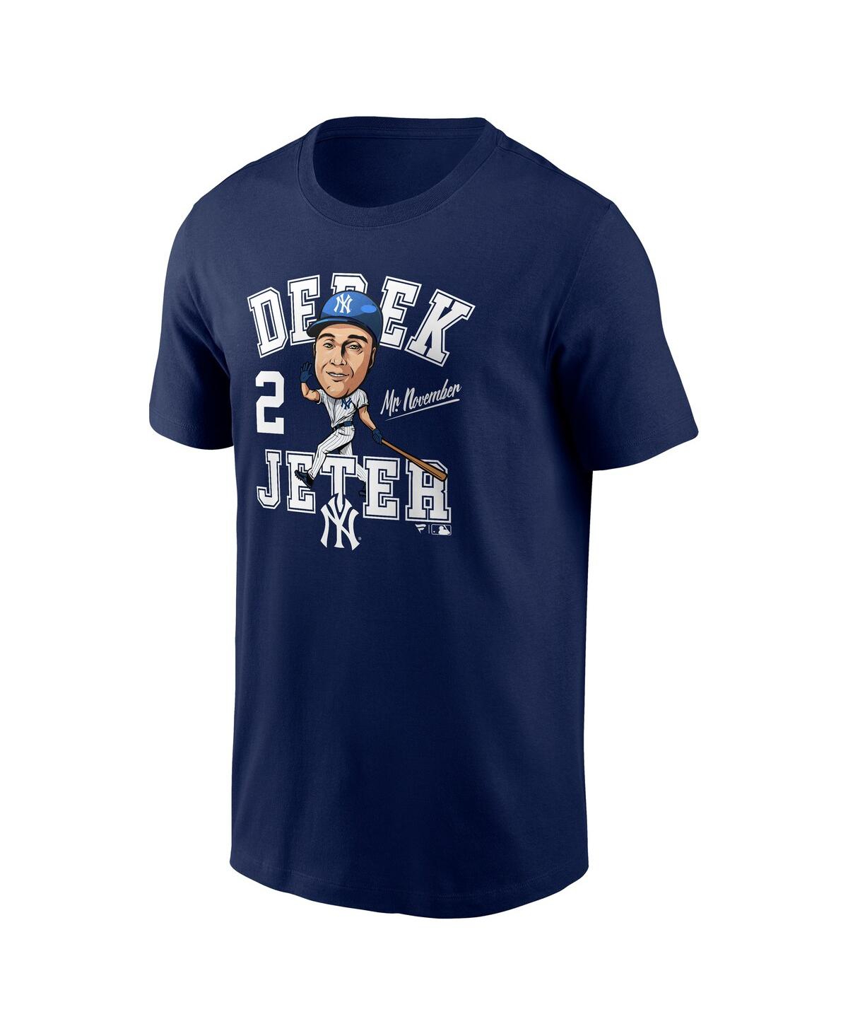 Fanatics Men's Derek Jeter Navy New York Yankees Hometown Caricature T-shirt In Blue