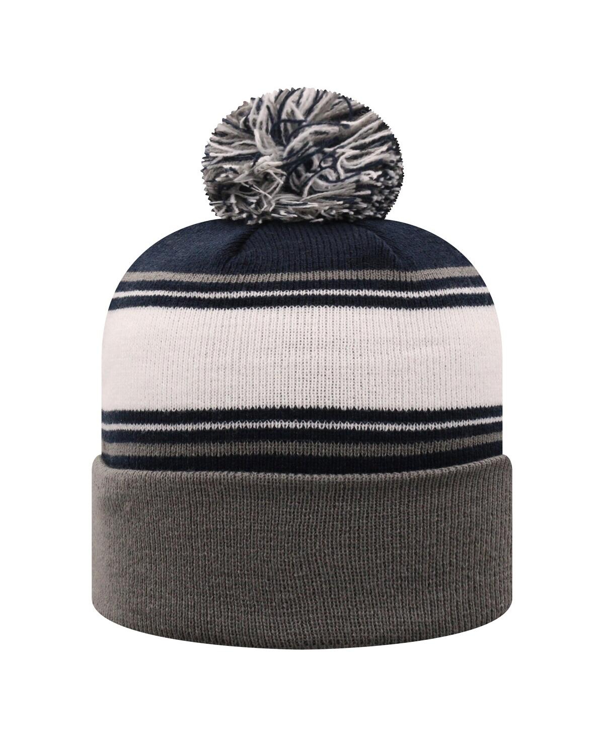 Top Of The World Men's True Navy Penn State Nittany Lions Ambient Cuffed With Pom Knit Hat In Green