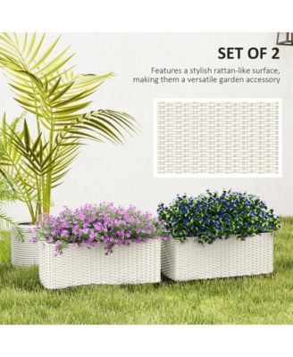 Railing Planter Box (2 Pack, 20 Inch), Rat Look,