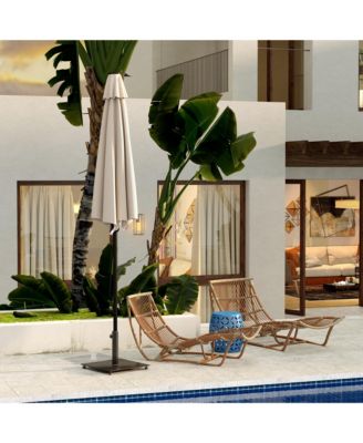 Square Patio Umbrella Base, 29 lbs Metal Umbrella Sd,