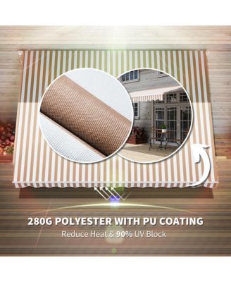 12'x8' Retractable Patio Awning/Sun Shade for Outdoor PatioMulti