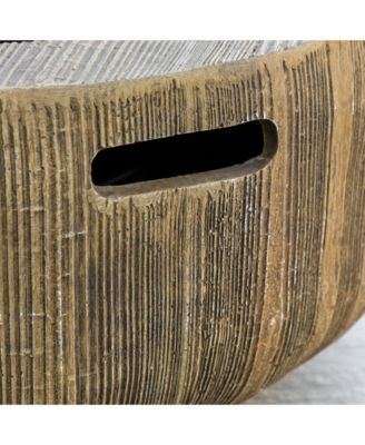 Fire Pit with Spark Screen and Poker, 24" Wood-burning Bowl,