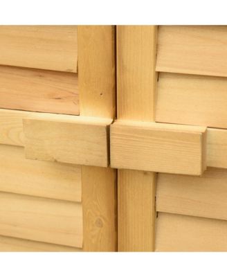 Backyard Garden Tool Storage &amp; Potting Bench w/ 2 Magnetic Close Doors