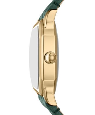 Women's Harlow Three-Hand Green Croco Leather Watch, 27mm