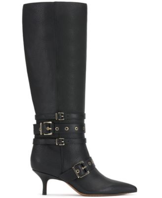 Women's Tyleen Wide-Calf Knee-High Moto Dress Boots