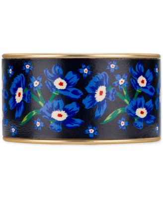 Patricia Nash - Eletta Floral Leather Gold-Tone Cuff Bracelet