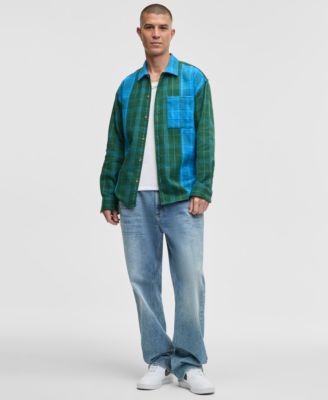 Men's Long-Sleeve Cotton Plaid Shirt