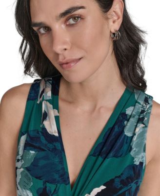 Women's Sleeveless Jersey Fit & Flare Midi Dress