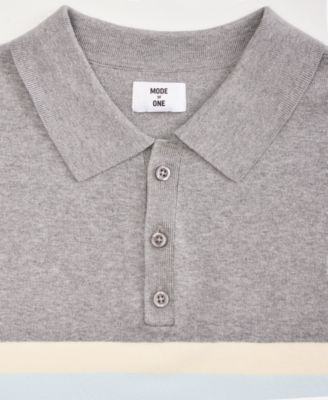 Men's Varsity-Stripe Polo Sweater, Macy's Exclusive