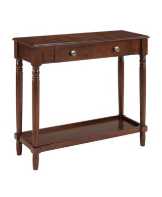11.75" Wood French Country Manor No Tools 1-Drawer Hall Entryway Table
