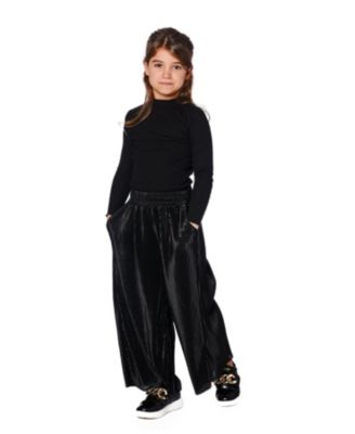 Girl Super Soft Ribbed Mock Neck Top Black - Child