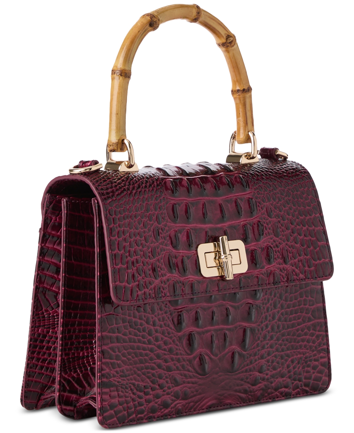 Brahmin Mod Small Leather Melbourne Satchel In Burgundy
