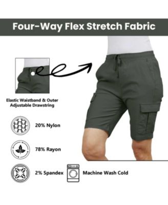 Women's Loose Fit Super Flex Stretch Cargo Jogger Shorts