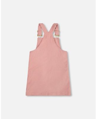 Big Girls Corduroy Overall Dress Dusty Pink