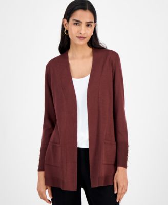 Women's Button-Sleeve Flyaway Cardigan
