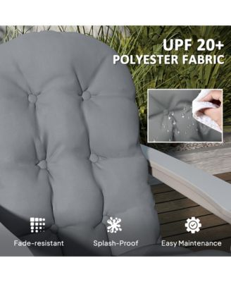 2 PCS Adirondack Cushions, Tufted High Back Patio Chair Cushions